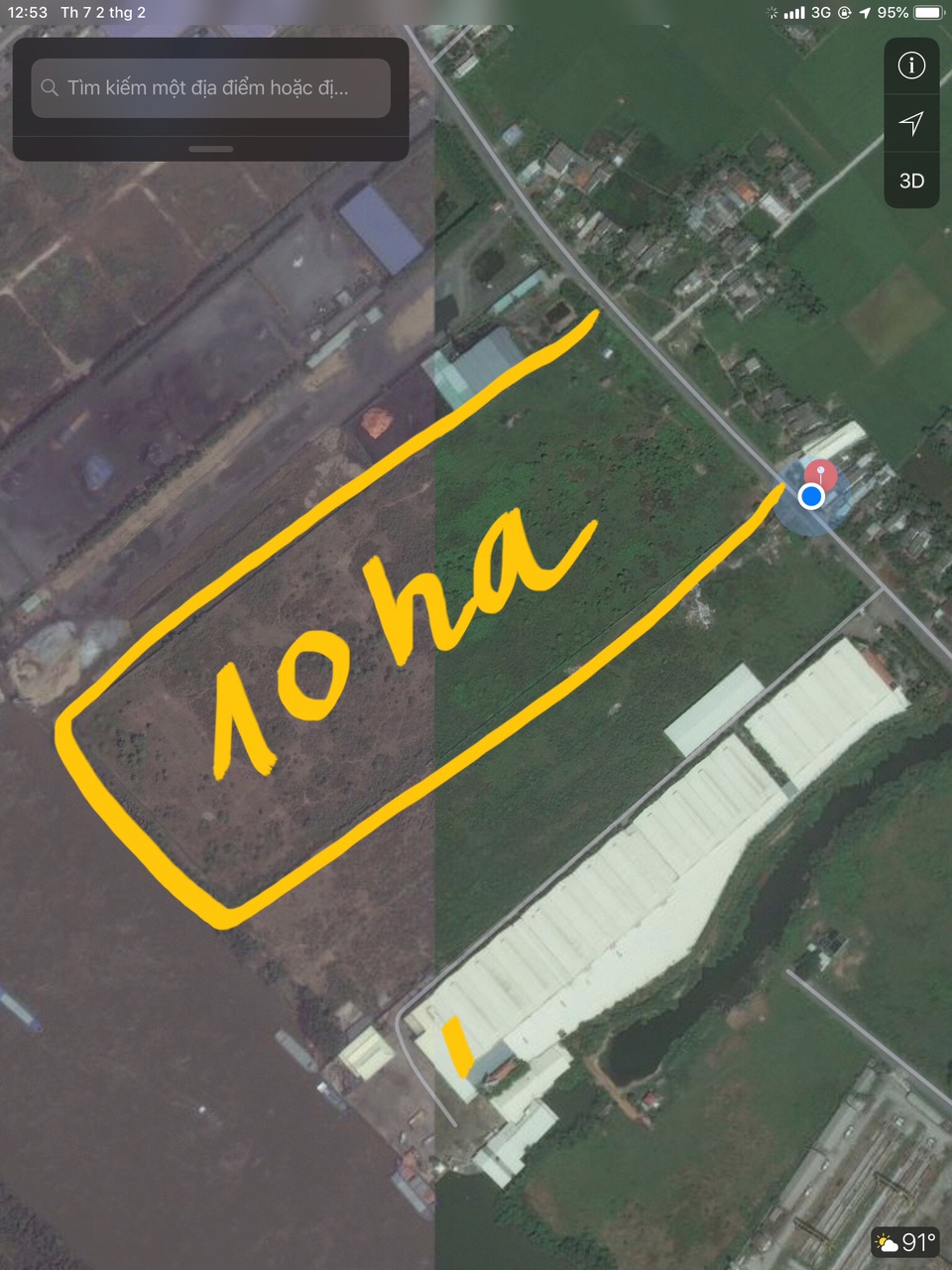 ĐẤT DIỆN TÍCH LỚN - CẦN ĐƯỚC - LONG AN 10 HA - 